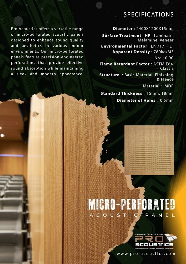 Auditorium Micro Perforated Acoustic Panels