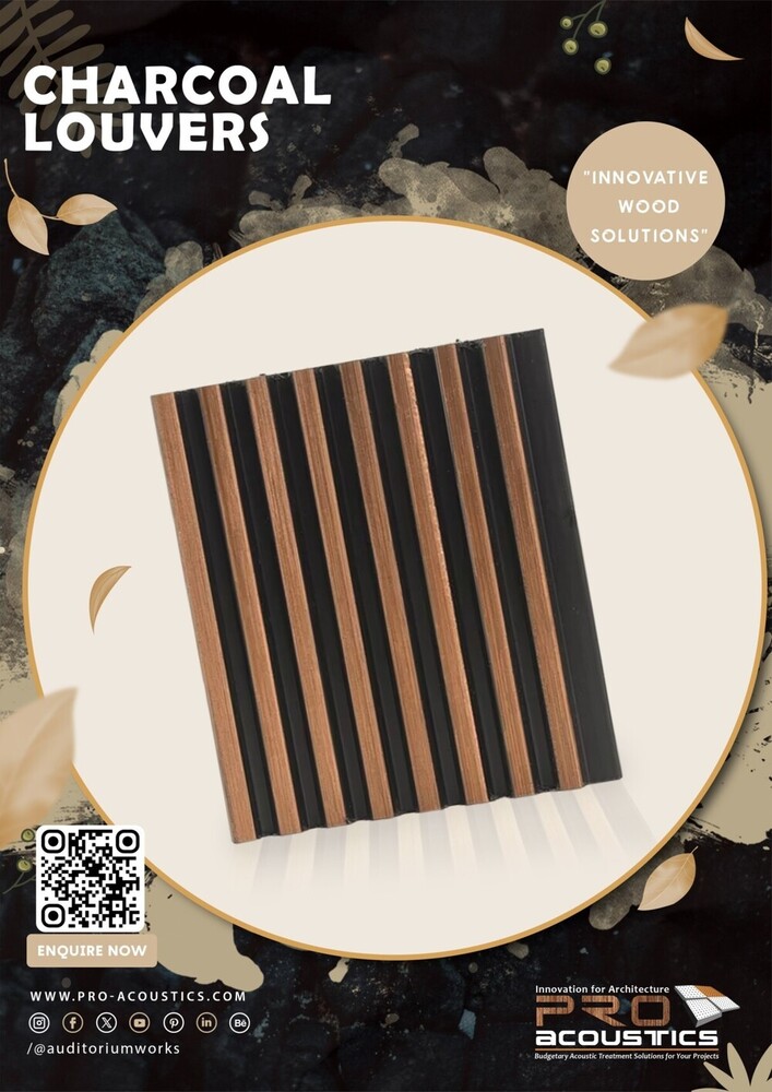 Auditorium Charcoal Louvers
