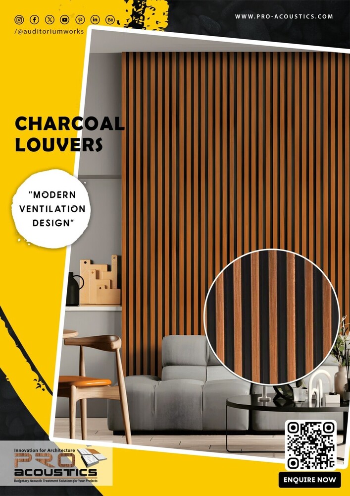 Auditorium Charcoal Louvers