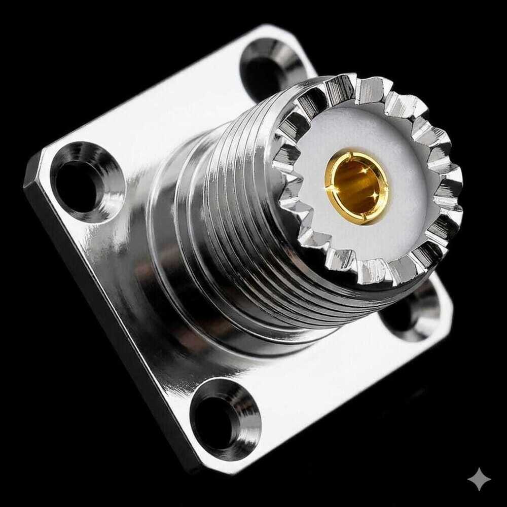 Uhf Female Square Panel Connector