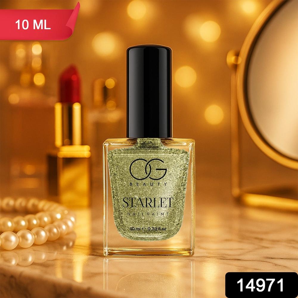 Og Beauty Sunshine Gold Starlet Glitter Nail Paint (10 Ml / 1 Pc) - Application: As Per Product Requirement