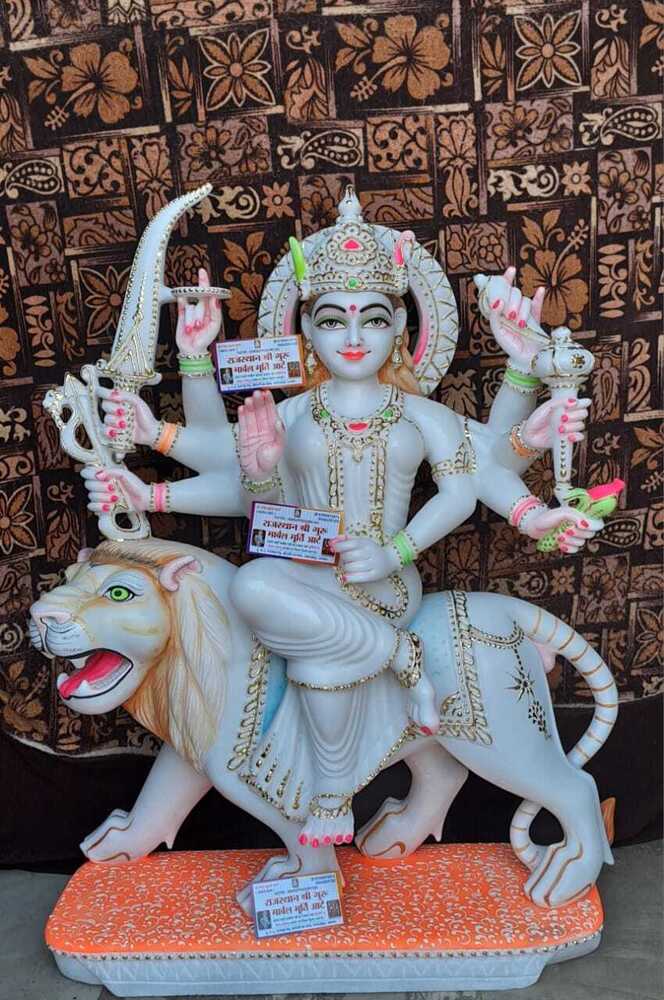 Marble Maa Durga Statue