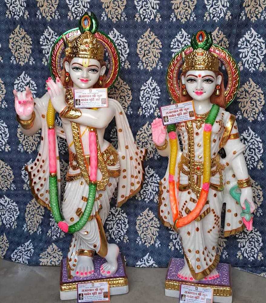 Marble Radha Krishna Statue