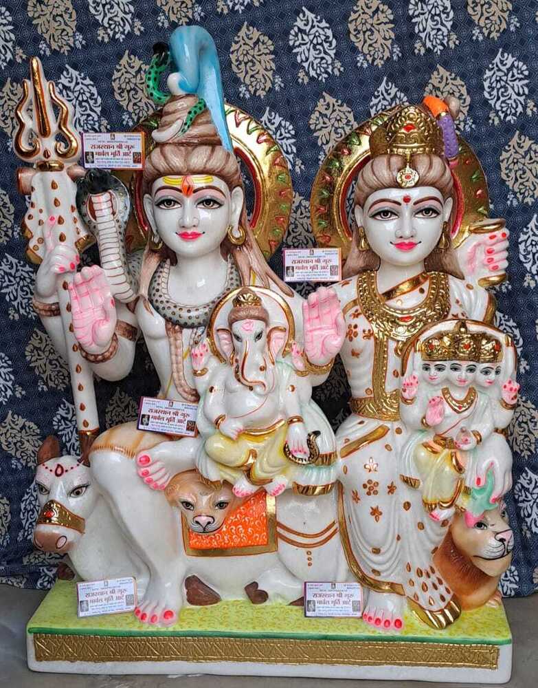 Marble Shiv Parivar Statue
