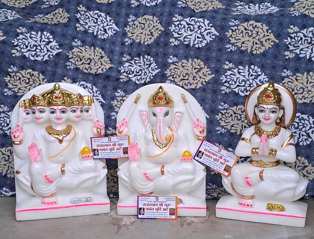 Marble Shiv Parivar Statue