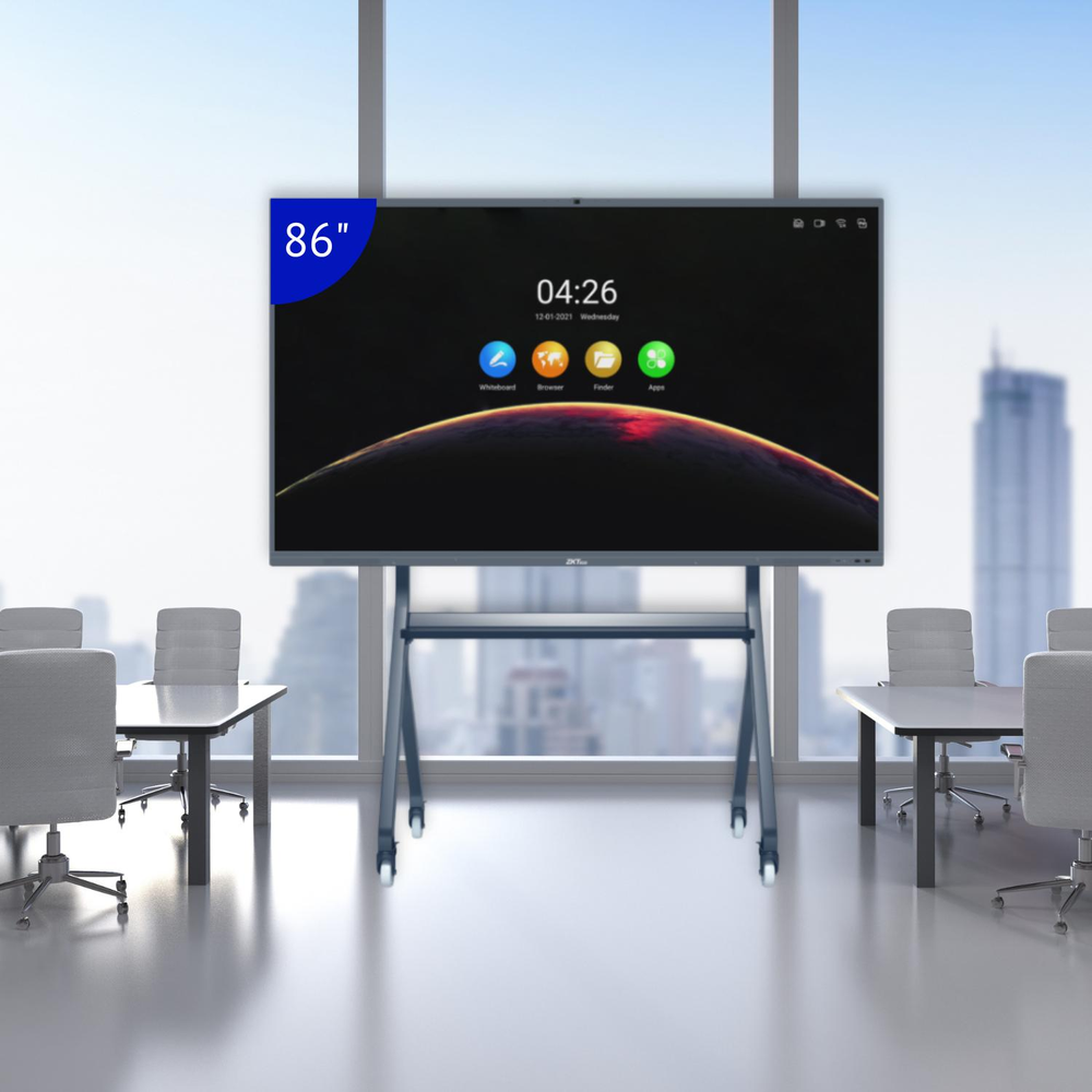 Uniq 86" Interactive Flat Panel Display - Assembly: Wall Mount / Mobile Floor Stand