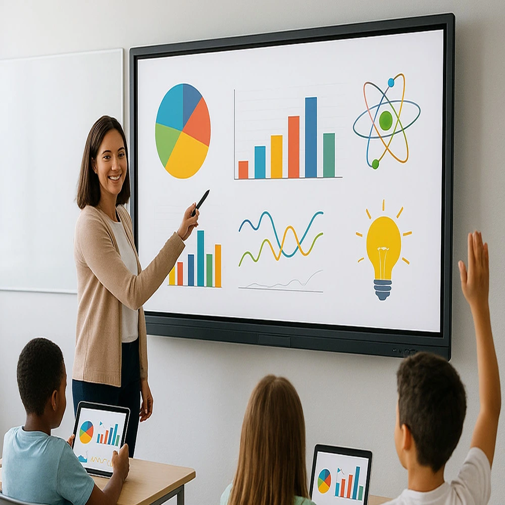 Uniq 86" Interactive Flat Panel Display - Assembly: Wall Mount / Mobile Floor Stand