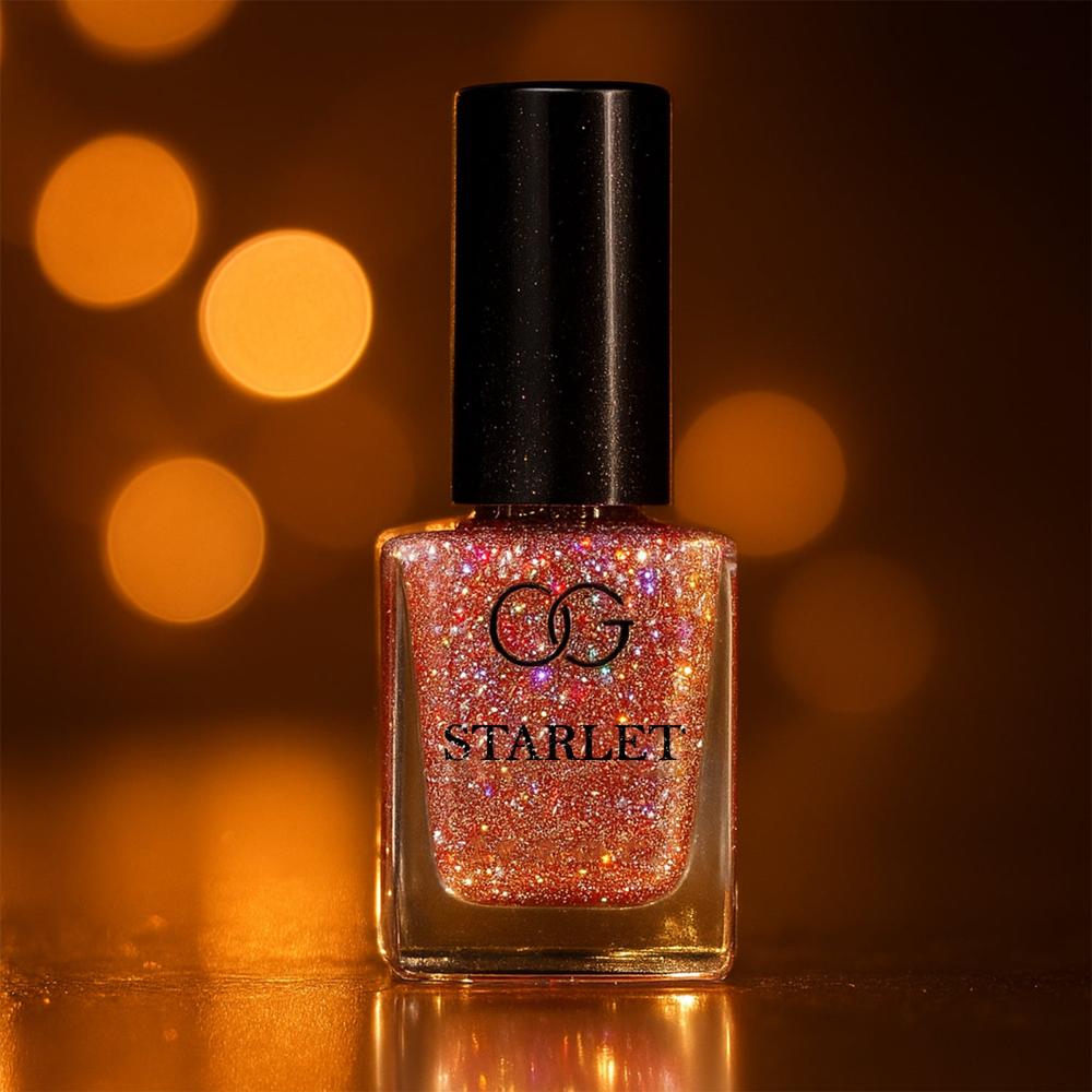 Og Beauty Metallic Rose Starlet Glitter Nail Paint (10 Ml / 1 Pc) - Application: As Per Product Requirement