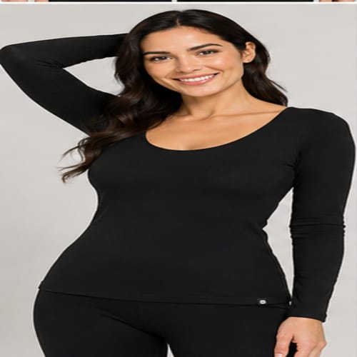 Padded Thermal Top - Color: Black