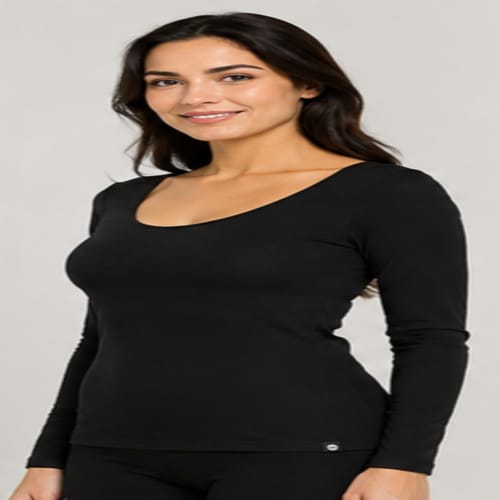 Padded Thermal Top - Color: Black