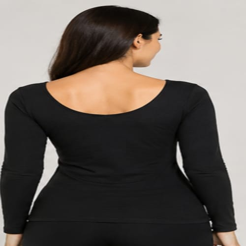 Padded Thermal Top - Color: Black