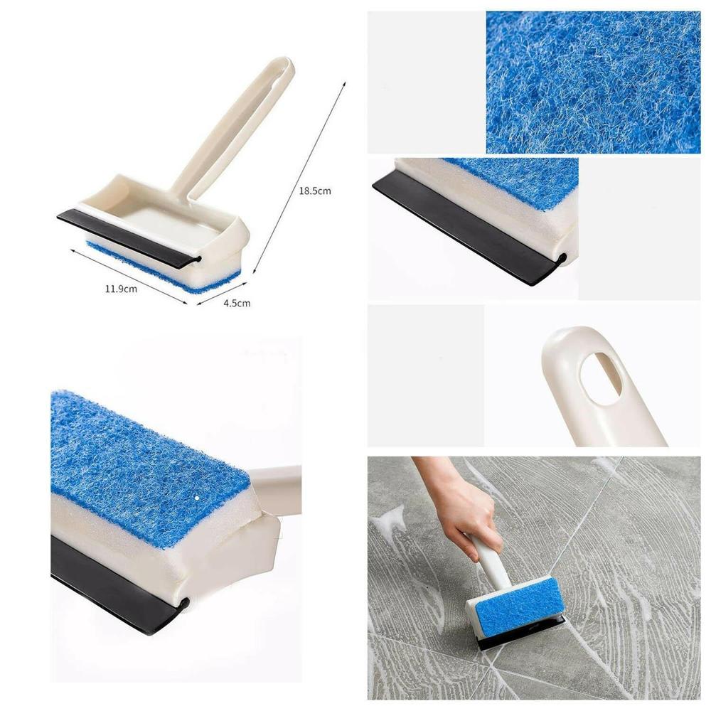 2-in-1 Glass Wiper & Brush Double-Sided Cleaner for Mirrors, Tiles & Windows