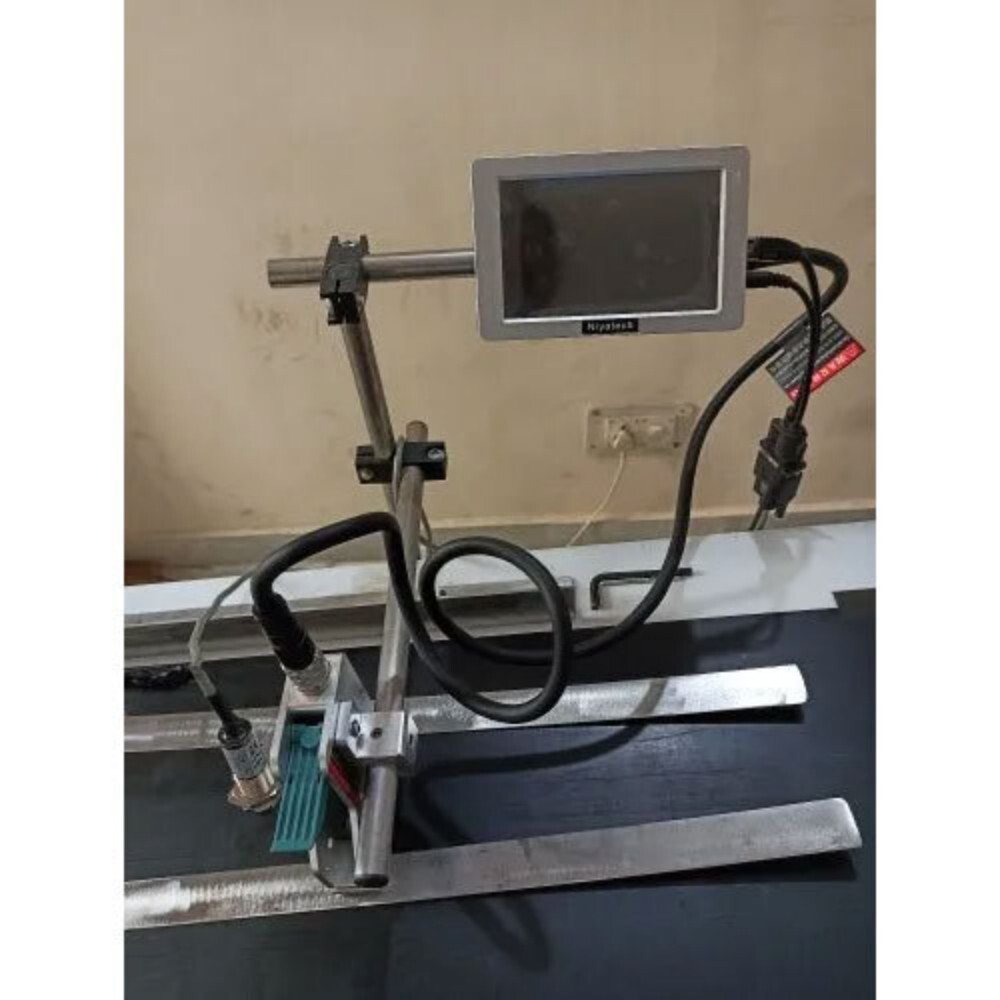 Automatic Bottle Batch Coding Machine - Color: Black
