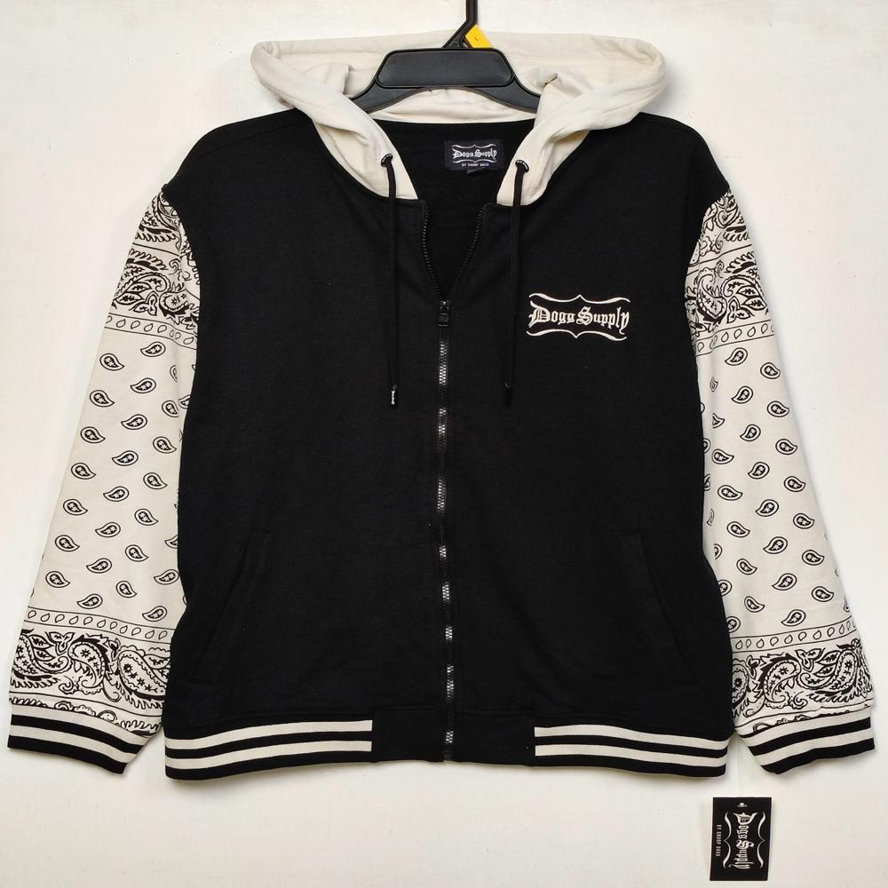M11720 Dogg Supply Mens Brushed Hooded Full Zipper Sweatshirt