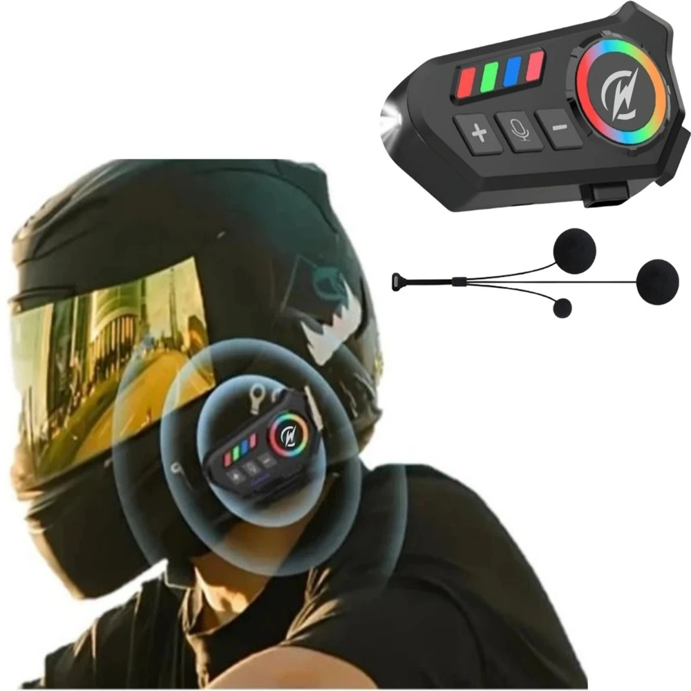 K06 Helmet Wireless Mic - Color: Black