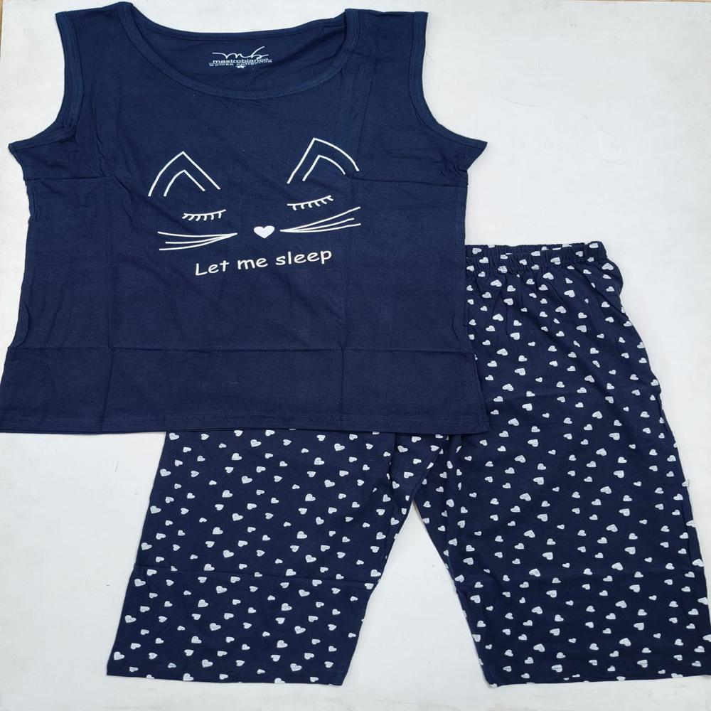 W13692 | Ladies Vest and Capri Pyjama Set