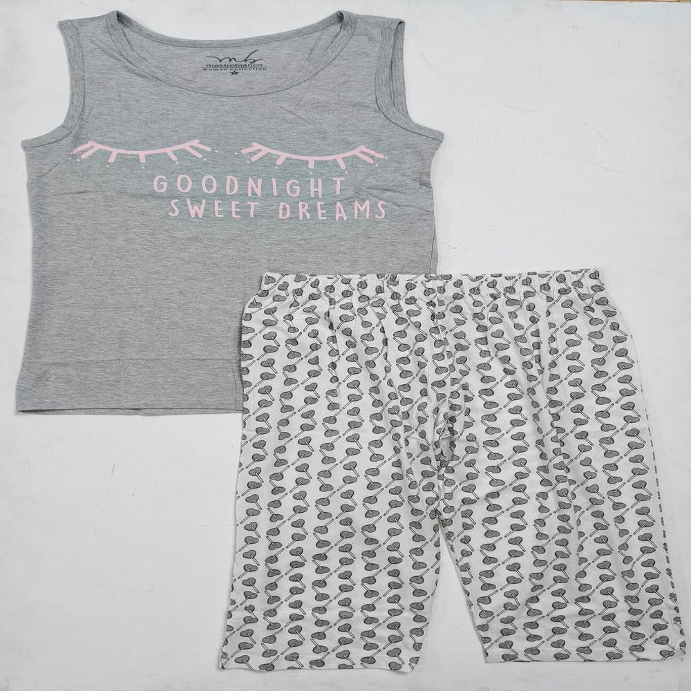 W13692 | Ladies Vest and Capri Pyjama Set