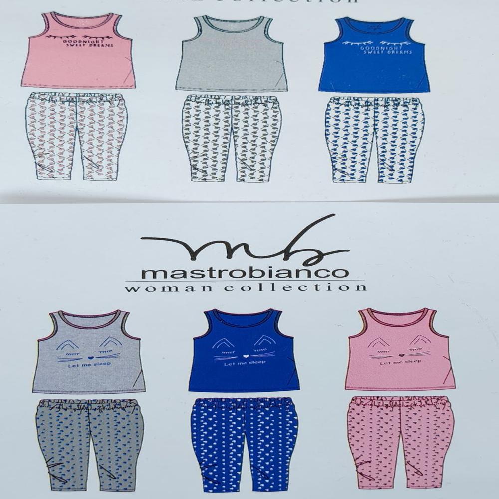 W13692 | Ladies Vest and Capri Pyjama Set
