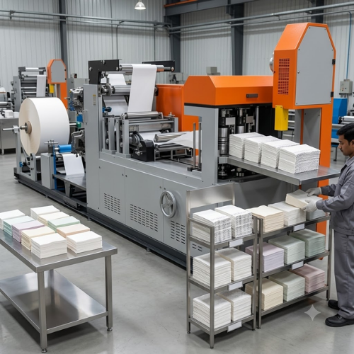 Automatic High Speed Paper Napkin Making Machine