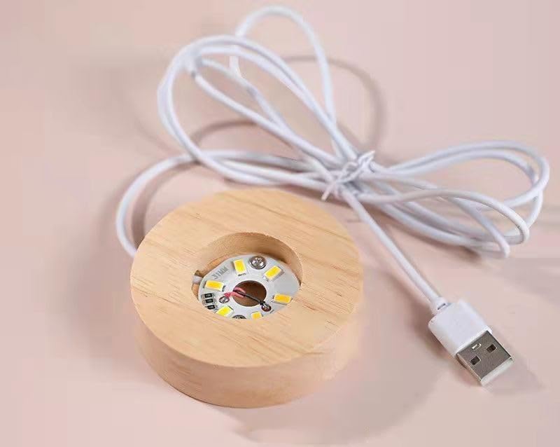 Crystal Ball Light - Material: Glass+wooden