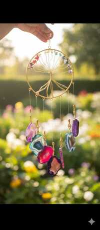 7 Chakra Crystal Tree Of Life Wind Chime