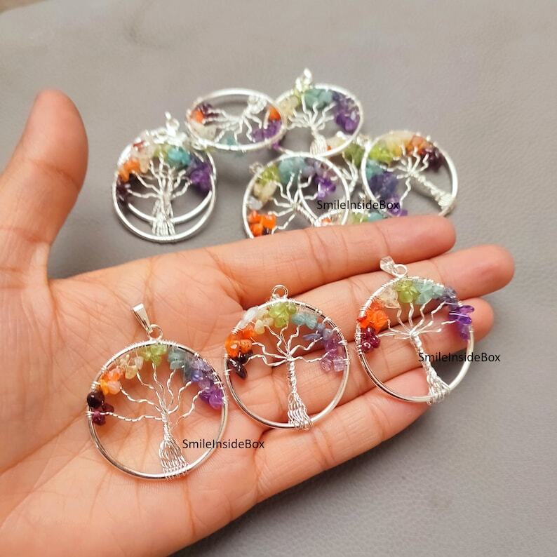 7 Chakra Tree Of Life Pendant