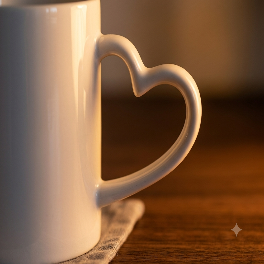 white heart henle mug