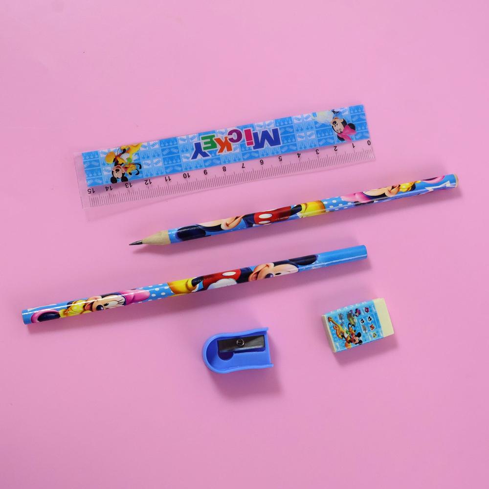 Kids 5 in 1 Stationery Kit with Cartoon Style Carry Bag