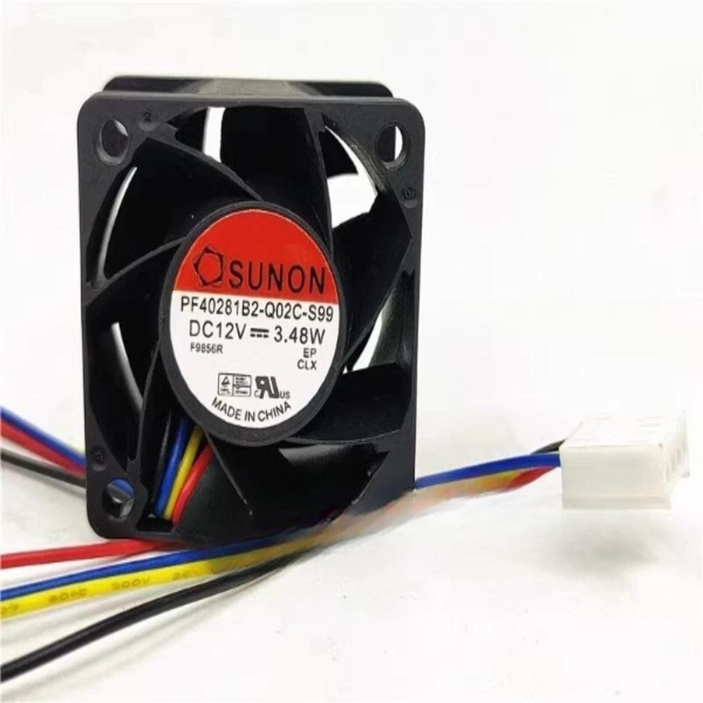 SUNON PF40281B2-Q02U-S99 12V DC 3.48W 4028mm Ball Bearing Industrial Axial Cooling Fan