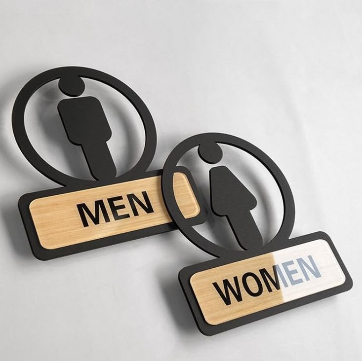Restroom Sign - Application: Building Sinages