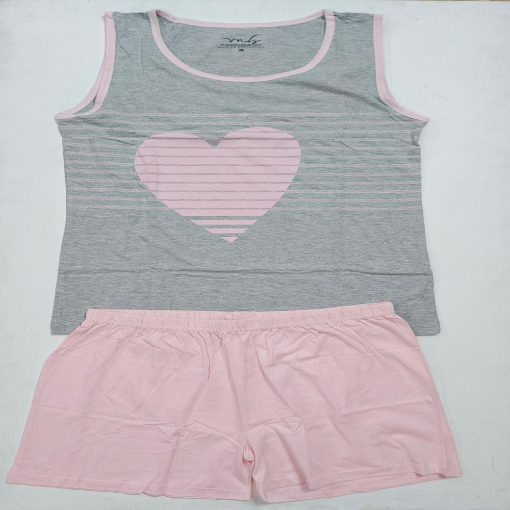W13690 | Ladies Vest and Shorty Pyjama Set