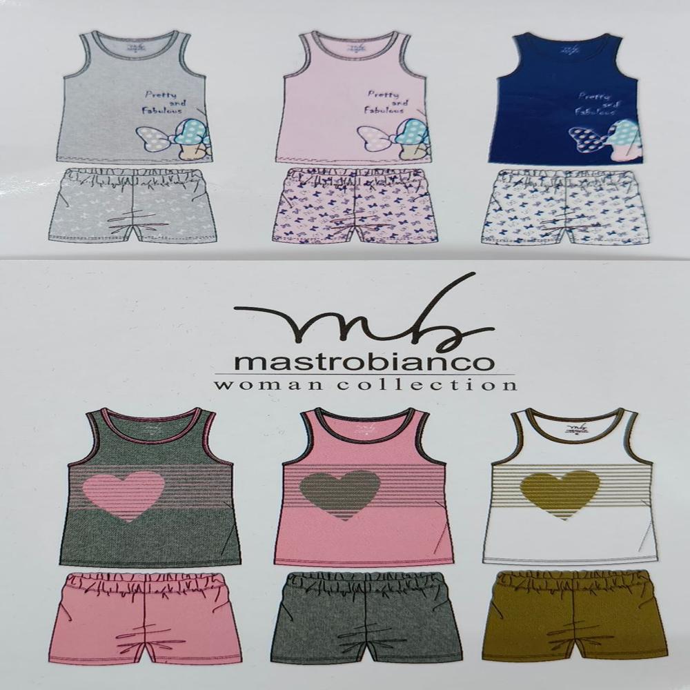 W13690 | Ladies Vest and Shorty Pyjama Set