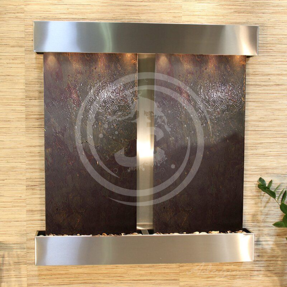 Stainless Steel Wall Fountain - Color: Multicolor