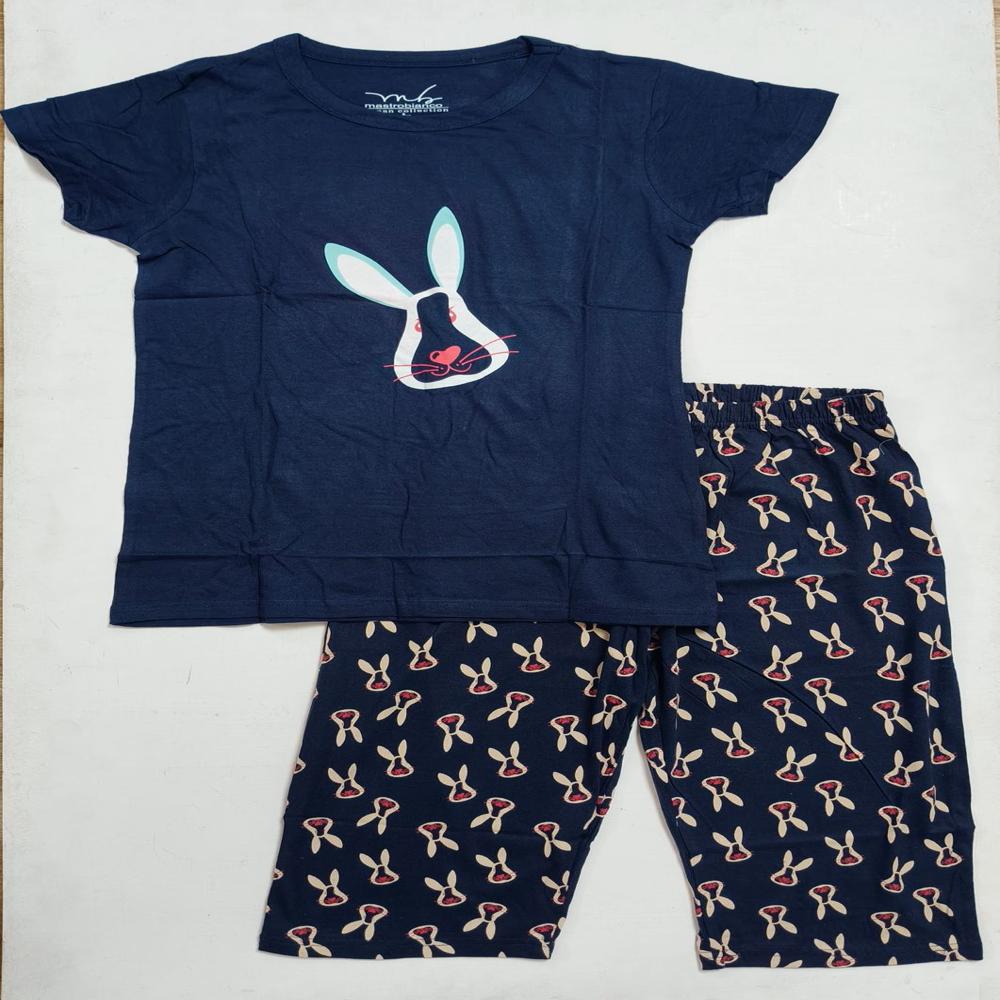 W13693 | Ladies Short Sleeve and Capri Pyjama Set