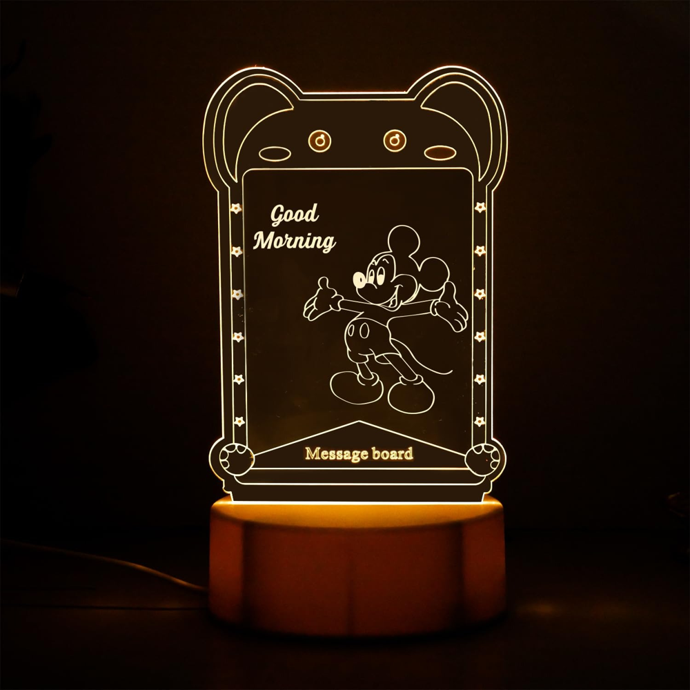3D Creative Visualization Acrylic Light Table Lamp - Color: White