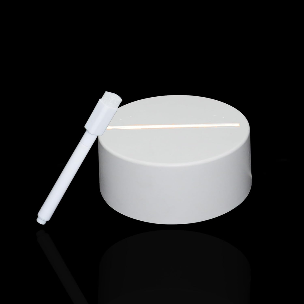 3d Creative Visualization Acrylic Light Table Lamp - Color: White