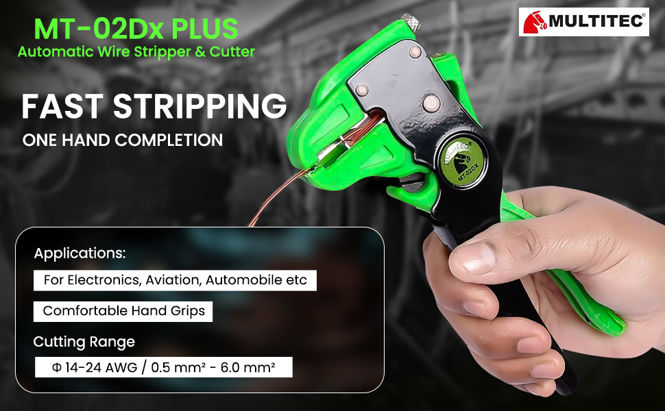 Model No.mt-02dx Plus Wire Stripper - Durable Steel Design | Industrial Use, Precision Cutting Edges, Ergonomic Handle For Enhanced Grip