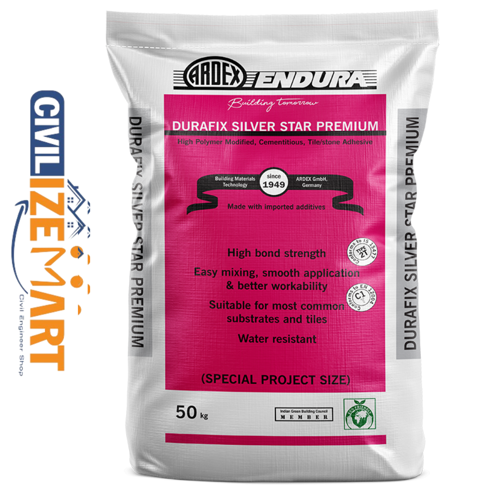 Ardex Endura Durafix Silver Star Premium Tile Adhesive - Application: Installation Of Ceramic