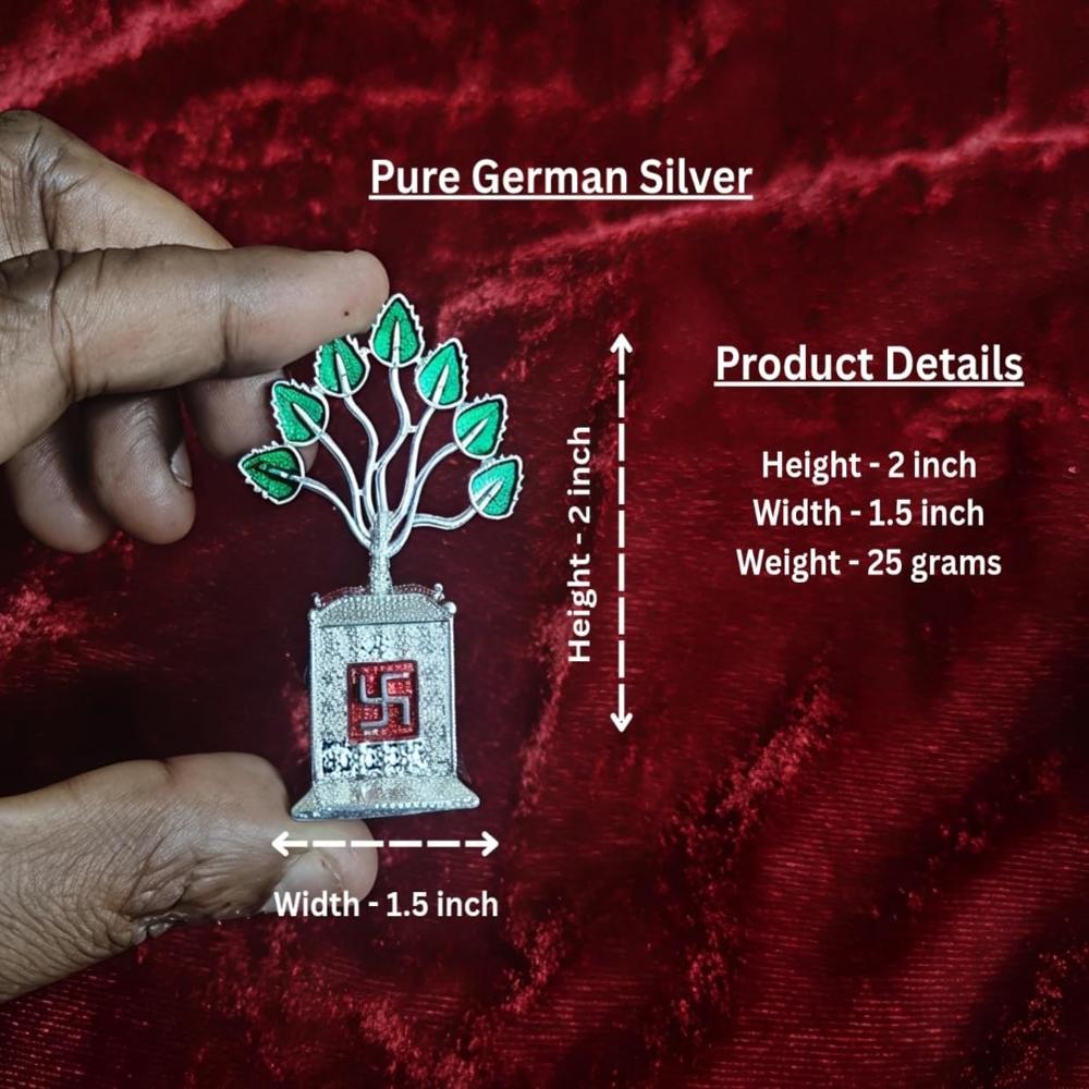 German Silver Plated Tulsi Plant for Pooja & Decoration