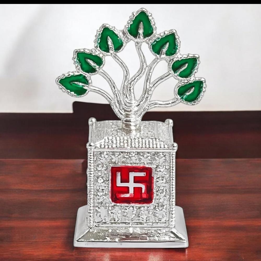 German Silver Plated Tulsi Plant for Pooja & Decoration