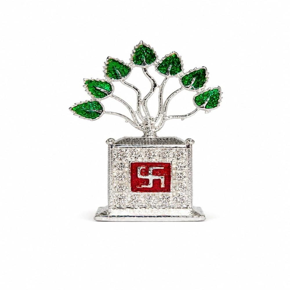 German Silver Plated Tulsi Plant for Pooja & Decoration