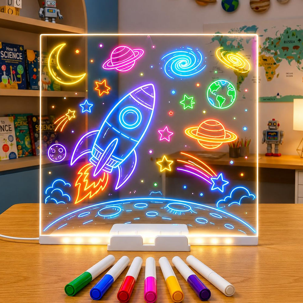 3D Acrylic Writing Pad With Pen - Color: White