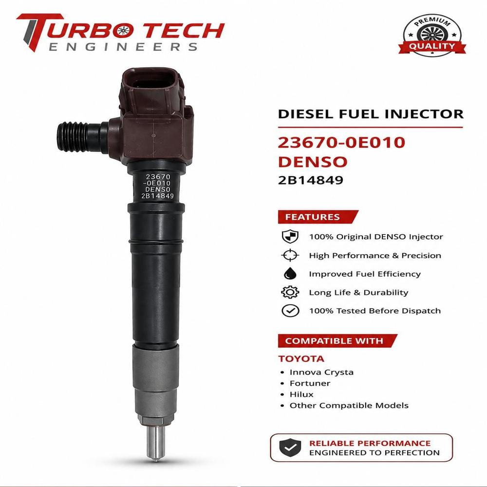 Denso Diesel Fuel Injector  23670 0E010 (2B14849) - Dimension (L*W*H): 5  Meter (M)
