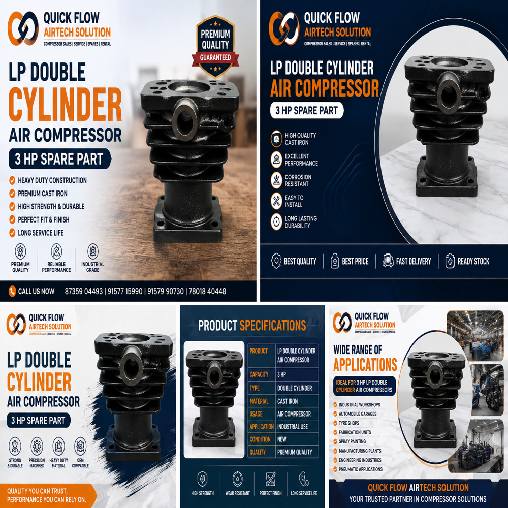 Double Piston - 234 - LP Cylinder  3HP- Spare Parts