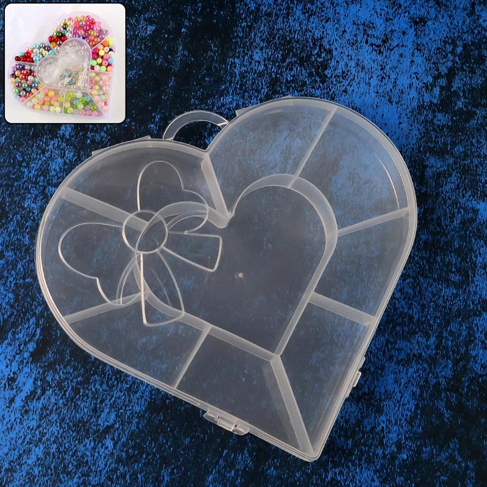 Heart-Shaped Plastic Bead Storage Organizer Box (1 Pc) - Application: As Per Product Requirement