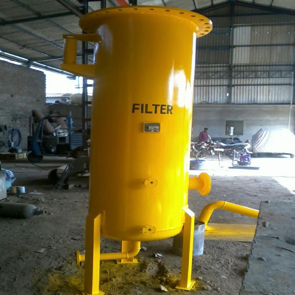 Compressed Air Gas Filter - Stainless Steel, 40x35x10 Cm, Yellow | 99.9% Filtration Efficiency, 10 Psi Pressure Rating, Ideal For Food And Beverage Applications
