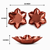 Elegant Floral Shaped Metal Decorative Bowl