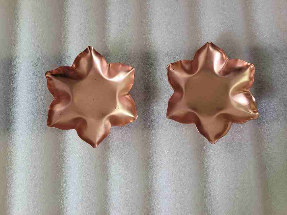 Elegant Floral Shaped Metal Decorative Bowl