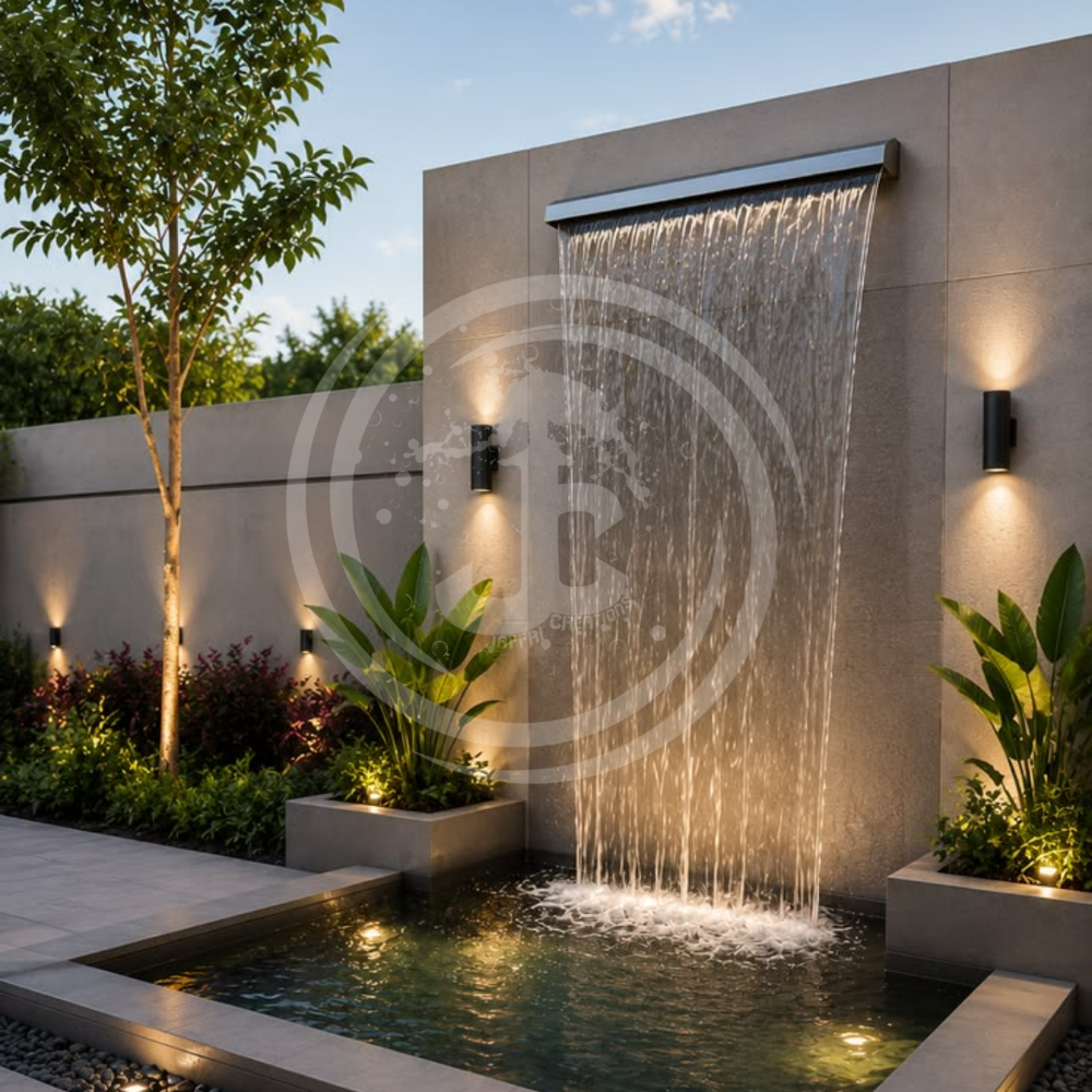 Outdoor Cascade WALL FOUNTAIN IN FRP