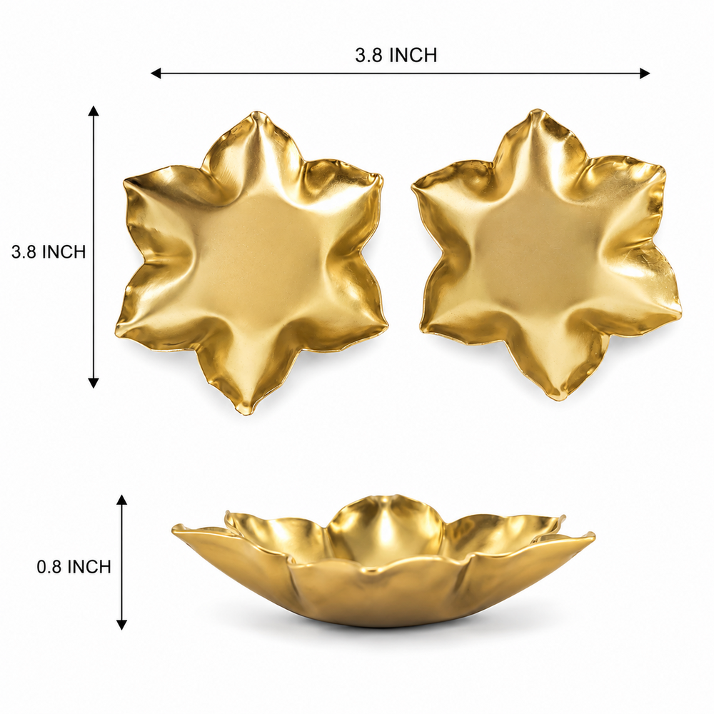 Metal Elegant Floral Shaped Metal Decorative tealight